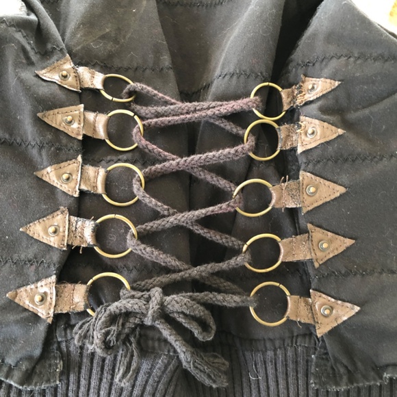 Sleeveless Jacket  Hooded Vintage Embellishments - Picture 4 of 11